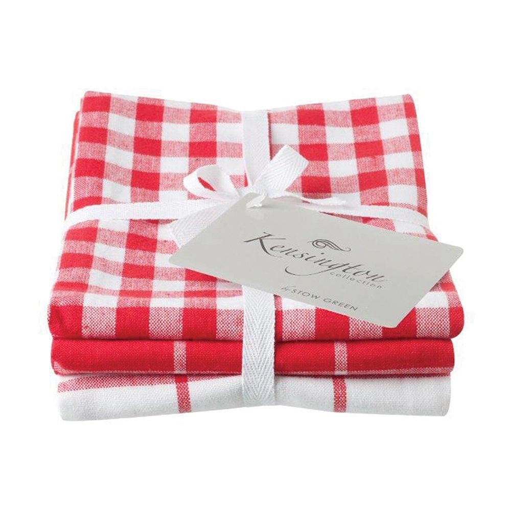 red check tea towels