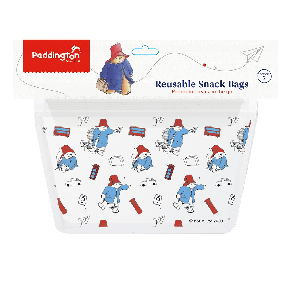 PADDINGTON BEAR ZIP BAGS 2 SNACK Eddingtons